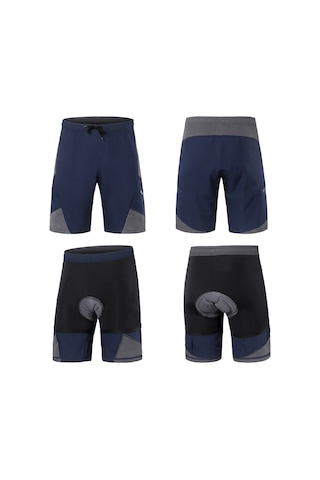 Arsuxeo 2 In 1 Cepli Yastıklı Bisiklet Şortu Erkekler Bisiklet M Mavi