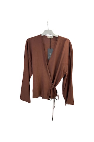 Z-556 Üstü Kimono Kısa Etekli Çilek Takım Kahve