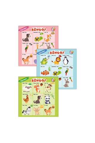 Bingo- Tombala Oyunu \ Hayvanlar Ve Yiyecekleri -animals And Their Food
