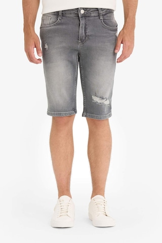Defacto Slim Fit Dar Kesim Jean Bermuda Şort F4692ax25smnm18 Gri