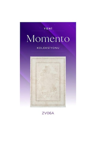 Royal Halı Momento Zv06a Krem Vizon Akrilik Yumuşak Dokulu Klasik Motifli Halı