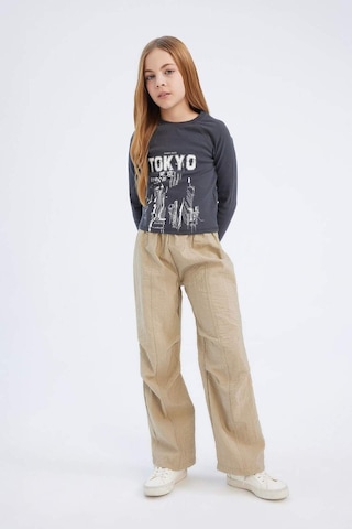 DeFacto Kız Çocuk Beli Lastikli Düz Paça Paraşüt Pantolon D7605A825SMBG414 Bej