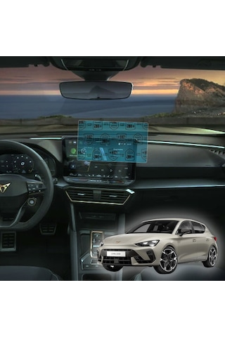 Cupra Leon Multimedya Paneli Uyumlu Nano Cam Ekran Koruyucu