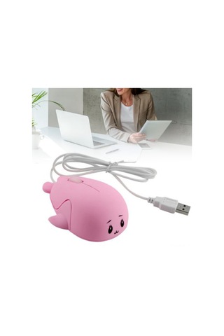 Xindoker Köpekbalığı Desenli Kablolu Fare - Hassas Takip, Ergonomik Tutuş, Windows/mac Uyumlu Pembe Kartoon Mouse