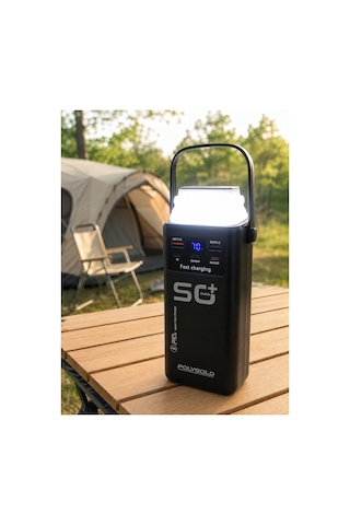 Astraltech Led Aydınlatmalı Powerbank 50.000 Mah 22,5 W Hızlı Şarj 4 Dahili Kablolu Dijital Pil Göst Çok Renkli