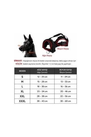 Valkyrie L Beden Köpek Ağızlığı Ayarlanabilir Nefes Alabilir Isırma Önleyici Yumuşak Pedli Siyah