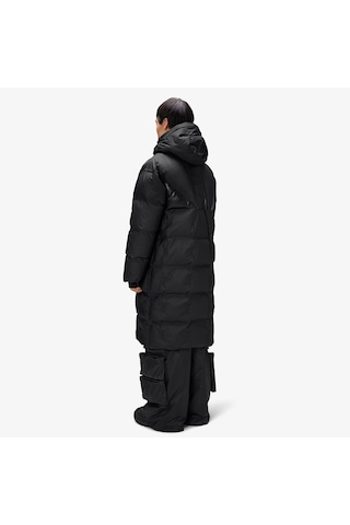 Rains Alta Long Puffer Erkek Siyah Mont