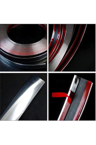 Yapışkanlı Nikelaj Bant Şerit Çıta Krom 18mm 5 Metre
