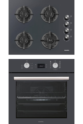 Kumtel Digital Plus 15 Programlı B66-SF3(DDT) - KO-40 TAHDF 2'li Antrasit Gri Ankastre Set