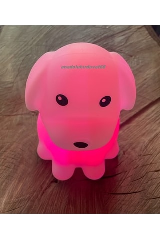 Dmr Pufuduk Lamba Oyuncak Mini Köpek Silikonlu 8 Farklı Led Işıklı Lamba Renkli