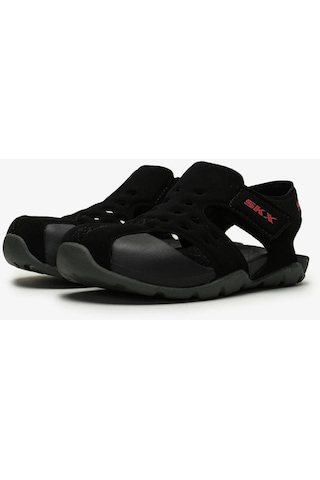 Skechers 92330l Bkcc Side Wave Çocuk Siyah Sandalet Siyah