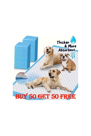 Hızlı Varış 50 Al 50 Bedava Yükseltilmiş Ve Kalınlaştırılmış Yüksek Kaliteli Süper Emici Köpek İdrar Pedi - Orta/büyük Köpekler İçin Uygun, Kamp/ev