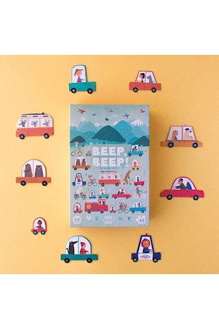 Londji Beep Beep Puzzle Ve Gözlem Oyunu Canlı Renkler