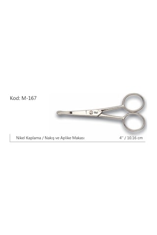 Rose Europe Aplike Ve Nakış Makası Kıvrık Küt Uçlu No:4 10,16 Cm