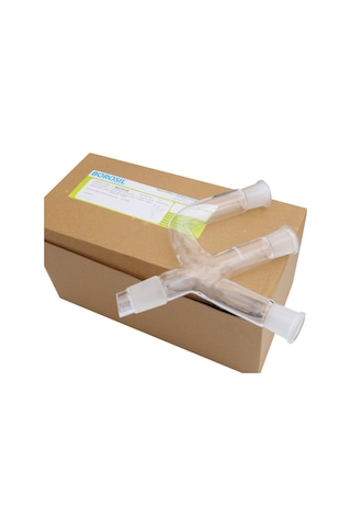 Borosil Cam Adaptör 3 boyunlu - 2 Paralel Boyun ve 45° açılı Boyun - 24/29 - 29/32