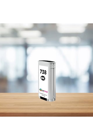 Hp Uyumlu Tonermax 738 498n4a 130 Ml Siyah Kartuş / Designjet T850 / T950