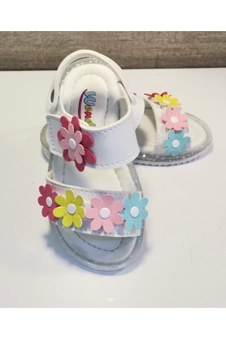 Wendy K45b Bebe Kız Sandalet Beyaz
