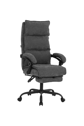 Ultra Comfort Çalışma Koltuğu - Koyu Gri 64.5x112-120x65 Cm Gri