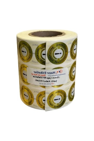 2500 Adet Pp Metalize Kalite Kontrol Etiketi 25mm Çap 124-Pembe