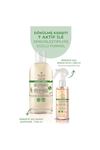 Yoon Dökülme Karşıtı Saç Bakım Suyu 200 ML + Şampuan 400 ML