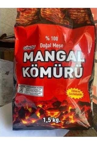 Günay Mangal Kömürü 1.5kg Çıra + Eldiven Hediyeli