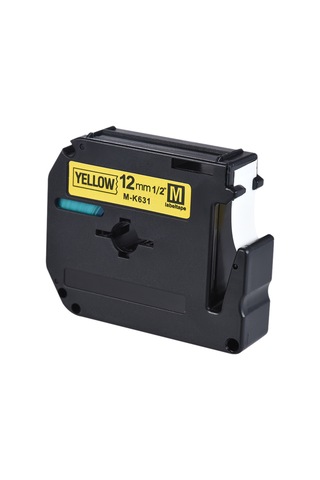 Skycity 12mm Sarı Arka Plan Siyah Yazı 8m Uzunlukta Brother Etiket Makinesi Şeridi M-k631