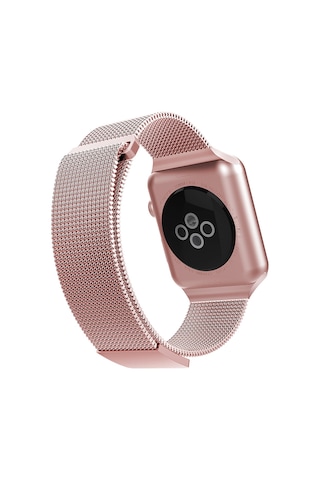 Watch 42mm Uyumlu Metal Hasır Kordon Raptic Mesh Band Serisi Rose Gold Rose Gold