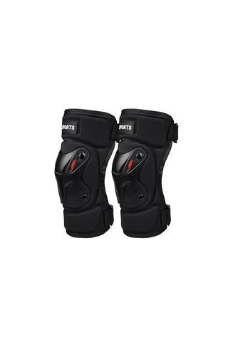 Motosiklet Motokros Sürme Dişli Off-Road Koruyucu Diz Pedleri Siyah 1 Çift