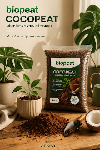 Cocopeat Hindistan Cevizi Torfu 5 Litre Saksı, Çiçek Ve Fide İçin Bitki Yetiştirme Ortamı 1000