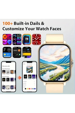 2024 Akıllı Saat 4.65cm Hd Ekran Renk Siyah