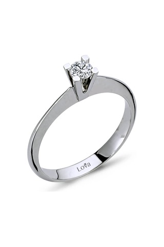 Lova E Renk 0,16 Karat Pırlanta Tektaş Yüzük - 1060007