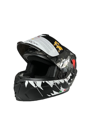 Sway 820 Monster Full Face Motosiklet Kaskı 63978 Gri