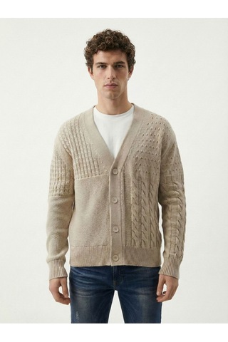 Loose Fit Erkek Hırka Taş
