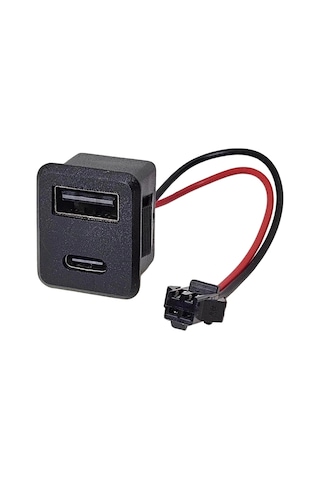 Ic-266t-4 Pano Tip Kare Type-c + Usb Şarj Soketi