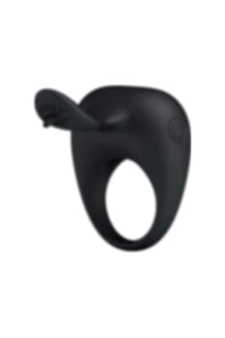 xShopum Titreşimli Klitoris Uyarıcılı Silikon Penis Halkası Stimulating Tongue