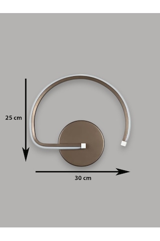 Gigi Aplik Kahverengi Gün Işığı Ledli Banyo Led Duvar Aplik Kahverengi