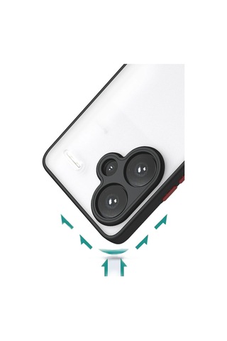 Newface Xiaomi Redmi Note 13 Pro Plus Kılıf Montreal Silikon Kapak Glblseme - 93 - Siyah
