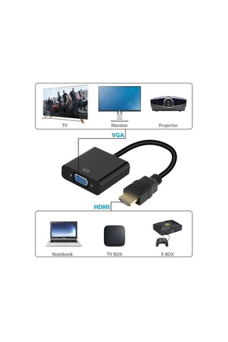 Codegen Cdg-Cnv31 0.15Metre Hdmi-Vga D Görüntü Adaptörü Siyah