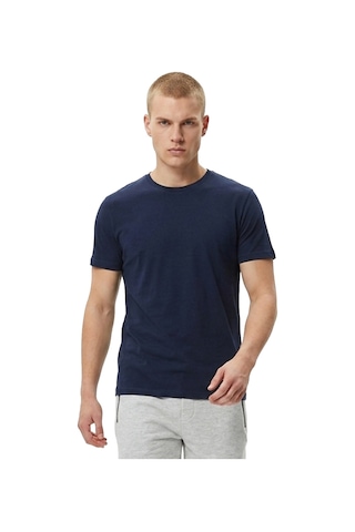 Sportive Bane Erkek Lacivert Günlük Stil T-shirt 26ye0017-klcv Mavi