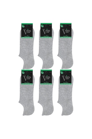 Bonbonetti Bonbonetti Vip Bambu Sneakers 6 Li Erkek Çorap Siyah-Gri 40-44 Gri - Siyah