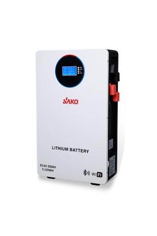 Sako Li-sun 25.6 Volt 200ah 5.12kwh Lifepo4 Lityum Akü