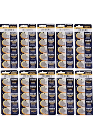 Maxell CR2032 3 V Lityum Düğme Pil 5 x 10'lu