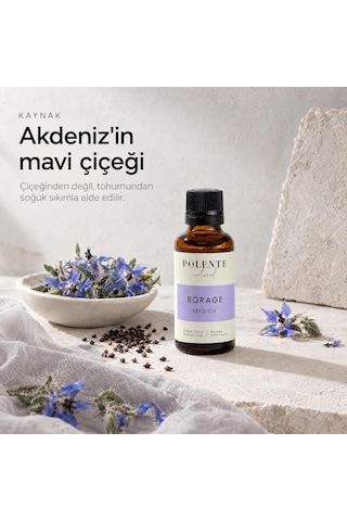 Borage Hodan Yağı,%100 Saf Ve Doğal, Soğuk Sıkım, 30 Ml