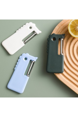 Neevoyu Yeşil Paslanmaz Çelik Sebze Meyve Soyucu, Taze Kabuk Soyma, Ev Mutfak Gereci, Sağ-sol El Kullanıma Uygun Bm003 Yeşil