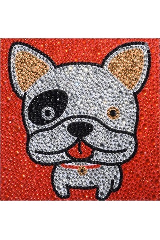 Fortunelane Küçükler İçin 15x15cm Bulldog Pano: Dıy El Sanatı, Çerçeve Yok