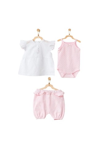 Dear Enika Andywawa Kız Bebek Ördek Desenli 3lü Alt Üst Takım Ac21795r 001