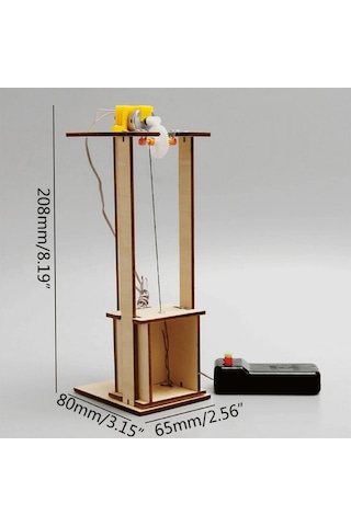 ECE Asansör Modeli Yapma Deney Seti Kumandalı Tornavida Ve Boya Seti İle Demonte