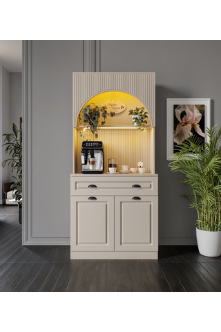 Siena Kum Beji Mini 90 Cm Komple Mdf Led Aydınlatmalı Kahve Köşesi