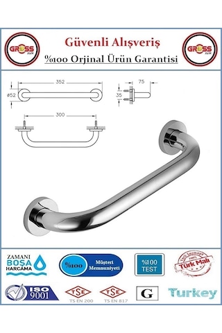 Engelli Tutunma Barı - Bedensel Engelli Küvet Tutunma Barı - 30cm