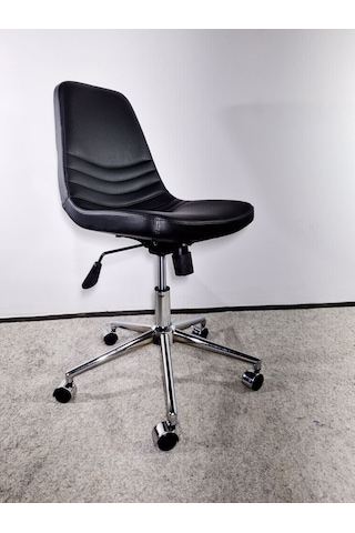 Bintaşmobilya Siyah Deri Rahat Ofis Toplantı Sandalyesi